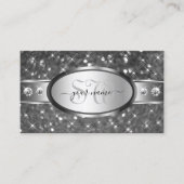 Carte De Visite Initiales à étincelles de Parties scintillant arge (Devant)