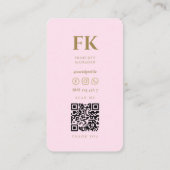 Carte De Visite Initiales de l'agent immobilier du concessionnaire (Dos)