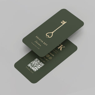 Carte De Visite Initiales de l'agent immobilier du concessionnaire