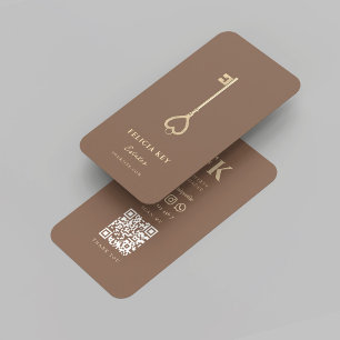 Carte De Visite Initiales de l'agent immobilier du concessionnaire