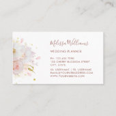 Carte De Visite Initiales de logo Fleurs de Teint Blanc (Dos)