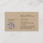 Carte De Visite Initiales de logo Kraft (Dos)