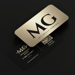 Carte De Visite Initiales de monogramme de marketing de luxe en fa