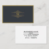 Carte De Visite Initiales de monogramme distinctives et personnali (Devant / Derrière)