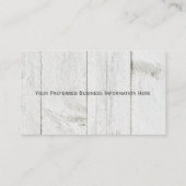 Carte De Visite Initiales de monogramme personnalisées rustiques (Dos)