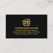 Carte De Visite Initiales de nom Monogramme Outils de bricoleur (Dos)