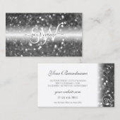 Carte De Visite Initiales de Parties scintillant brillante en arge (Devant / Derrière)