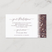 Carte De Visite Initiales de Parties scintillant brillante en or r (Dos)