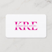Carte De Visite Initiales de professionnel du marketing minimal Ro (Devant)