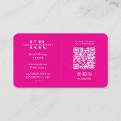 Carte De Visite Initiales de professionnel du marketing minimal Ro (Dos)