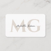 Carte De Visite Initiales de sable professionnelles simples modern (Devant)