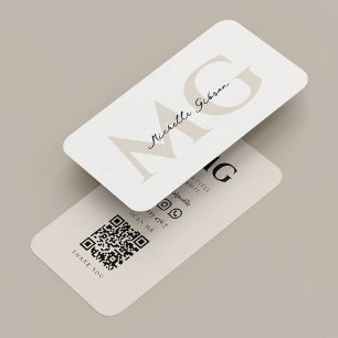 Carte De Visite Initiales de sable professionnelles simples modern