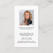 Carte De Visite Initiales de script moderne Monogramme Photographe (Dos)