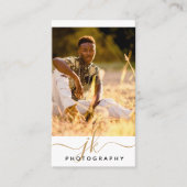 Carte De Visite Initiales de script moderne Monogramme Photographe (Devant)