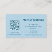 Carte De Visite Initiales des vagues océaniques du code QR (Dos)