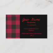 Carte De Visite Initiales du monogramme de contrôle du bison noir (Devant)