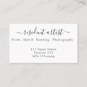 Carte De Visite Initiales élégantes (Dos)