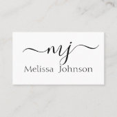 Carte De Visite Initiales élégantes (Devant)