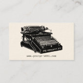Carte De Visite Initiales et machine à écrire (Dos)