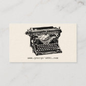 Carte De Visite Initiales et machine à écrire (Dos)