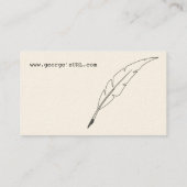 Carte De Visite Initiales et stylo de point de cannette (Dos)