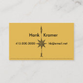 Carte De Visite Initiales fléchées du Rose de boussole (Dos)