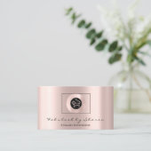 Carte De Visite Initiales Logo du blogueur Rose de mode Zodiac LIo (Debout devant)