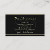 Carte De Visite Initiales luxueuses en Parties scintillant d'argen (Dos)