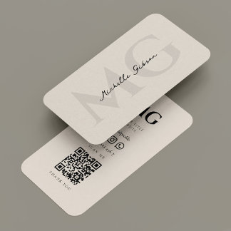Carte De Visite Initiales marketing moderne Sable professionnel Be
