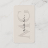 Carte De Visite Initiales marketing moderne Sable professionnel Be (Devant)