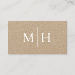 Carte De Visite Initiales minimalistes de la ligne moderne Monogra