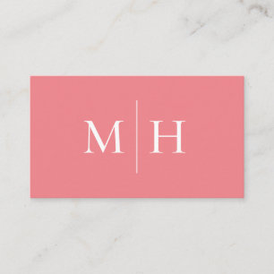 Carte De Visite Initiales minimalistes de la ligne moderne Monogra