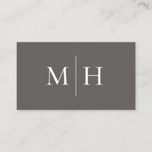 Carte De Visite Initiales minimalistes de la ligne moderne Monogra