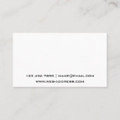 Carte De Visite Initiales minimes modernes et logo de nom (Dos)