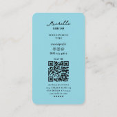 Carte De Visite Initiales minimes Professionnels Bleu Oeuf Moderne (Dos)
