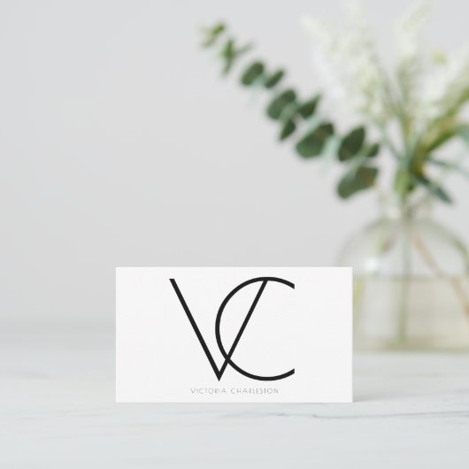 Carte De Visite Initiales modernes (Debout devant)