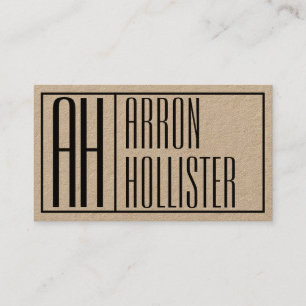 Carte De Visite Initiales Modernes & Logo de Nom