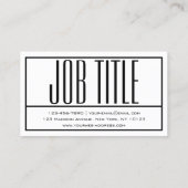Carte De Visite Initiales Modernes & Logo de Nom (Dos)