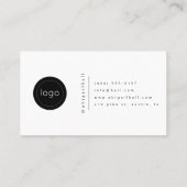Carte De Visite Initiales Modernes Minimalistes (Dos)