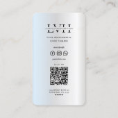 Carte De Visite Initiales modernes Monogramme Professionnel Argent (Dos)