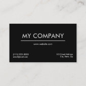 Carte De Visite Initiales Monogramme Minimales (Dos)