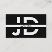 Carte De Visite Initiales Monogramme Minimales (Devant)