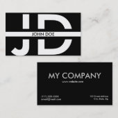 Carte De Visite Initiales monogrammes (Devant / Derrière)