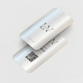 Carte De Visite Initiales Monogrammes modernes Argent professionne