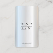 Carte De Visite Initiales Monogrammes modernes Argent professionne (Devant)