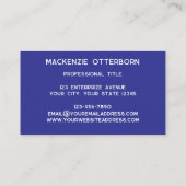 Carte De Visite Initiales Monogrammes modernes ombre portée (Dos)