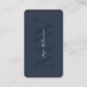 Carte De Visite Initiales Monogrammes modernes Professional Dark B (Devant)