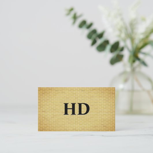 Carte De Visite Initiales monographiques classiques | Mur en Brick (Debout devant)
