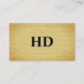 Carte De Visite Initiales monographiques classiques | Mur en Brick (Devant)