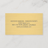 Carte De Visite Initiales monographiques classiques | Texture or (Dos)